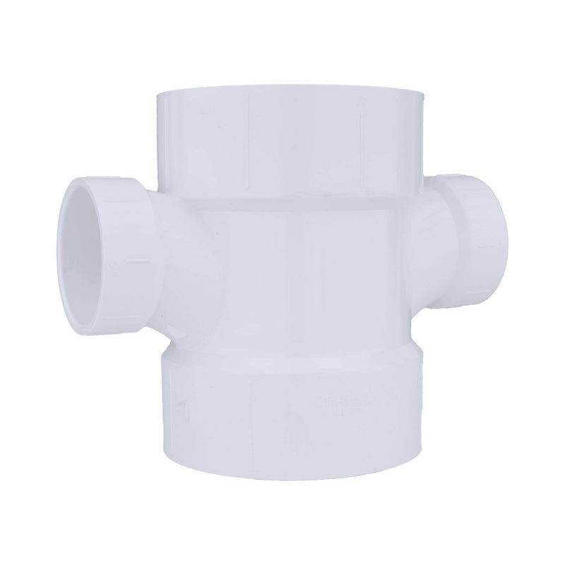 Charlotte Pipe أنبوب شارلوت 4 × 4 × 2 × 2 DWV DBL Sanitary TEE REDUC DWV (الصرف والنفايات والتهوية) (قطعة واحدة) - Image 1